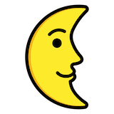 last-quarter-moon-face Emoji openmoji