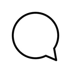 Balão de fala esquerdo Emoji Openmoji