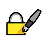 locked-with-pen Emoji openmoji