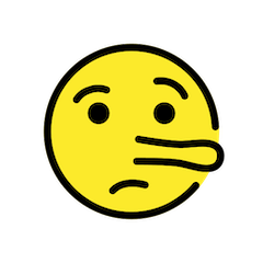 Lying Face Emoji in Openmoji