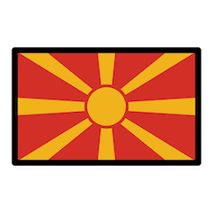 Bandiera della Macedonia del Nord Emoji Openmoji