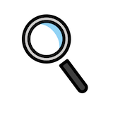 magnifying-glass-tilted-left Emoji openmoji