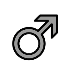 Símbolo De Masculino Emoji Openmoji