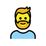 man-beard Emoji openmoji