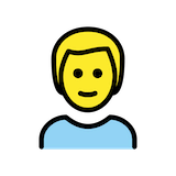 man-blond-hair Emoji openmoji