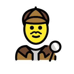 Man Detective Emoji in Openmoji