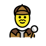 man-detective Emoji openmoji
