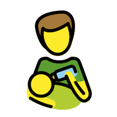 👨‍🍼 Man Feeding Baby Emoji in Openmoji