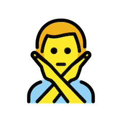 🙅‍♂️ Hombre haciendo el gesto de “no” Emoji en Openmoji
