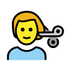 Homem a cortar o cabelo Emoji Openmoji