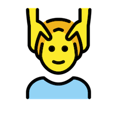 💆‍♂️ Mann, der eine Kopfmassage genießt Emoji auf Openmoji