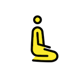 man-kneeling-facing-right Emoji openmoji