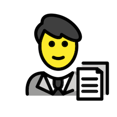 Man Office Worker on Openmoji