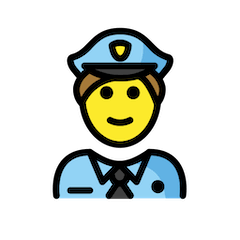 👮‍♂️ Man Police Officer Emoji in Openmoji