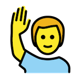 man-raising-hand Emoji openmoji