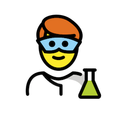 Man Scientist Emoji in Openmoji