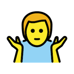 Hombre encogiéndose de hombros Emoji Openmoji