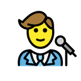 man-singer Emoji openmoji