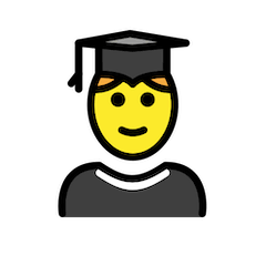 Estudante (homem) Emoji Openmoji