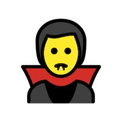 Man Vampire Emoji in Openmoji