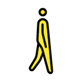 man-walking-facing-right Emoji openmoji