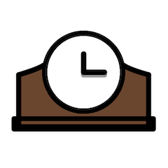 Mantelpiece Clock Emoji in Openmoji