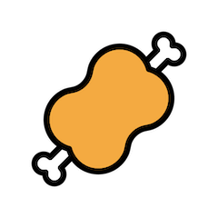 Fleisch auf Knochen Emoji Openmoji