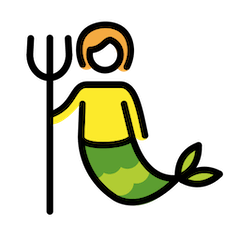 Persona con cola de pez Emoji Openmoji