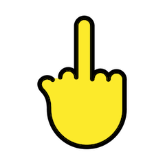 Dedo médio Emoji Openmoji