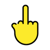 middle-finger Emoji openmoji