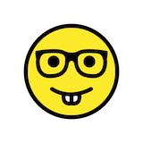nerd-face Emoji openmoji