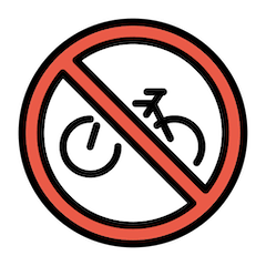 No Bicycles Emoji in Openmoji