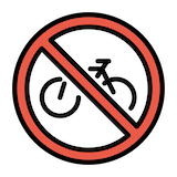 no-bicycles Emoji openmoji