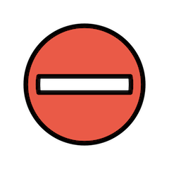 Entrada proibida Emoji Openmoji