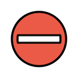 no-entry Emoji openmoji