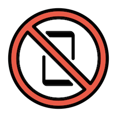 Пользоваться мобильным телефоном запрещено Эмодзи в Openmoji