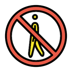 Prohibido el paso de peatones Emoji Openmoji