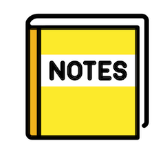 Notizbuch mit Verzierung Emoji Openmoji