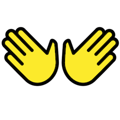 👐 Geöffnete Hände Emoji auf Openmoji