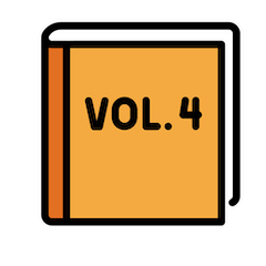 Libro di testo arancione Emoji Openmoji