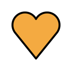 Оранжевое сердце Эмодзи в Openmoji