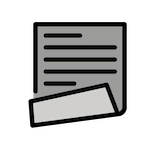 page-with-curl Emoji openmoji