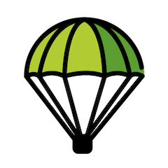🪂 Parachute Emoji in Openmoji