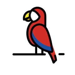 Papagaio Emoji Openmoji