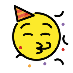 Cara de fiesta Emoji Openmoji