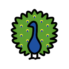 Peacock Emoji in Openmoji