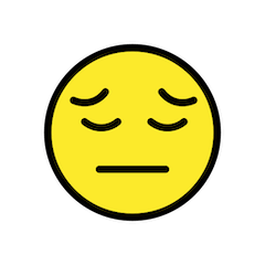 Faccina pensierosa triste Emoji Openmoji