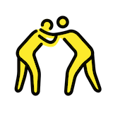 people-wrestling Emoji openmoji