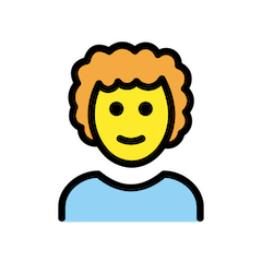 Person: Curly Hair on Openmoji