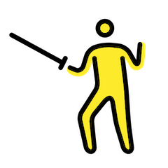 Person Fencing Emoji in Openmoji